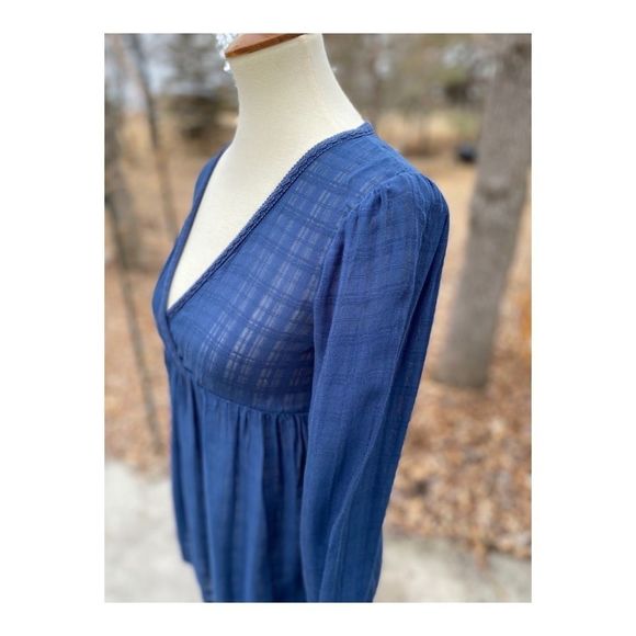 Princess Vera Wang Casual Top Tunic Sheer Blue - Picture 6 of 12
